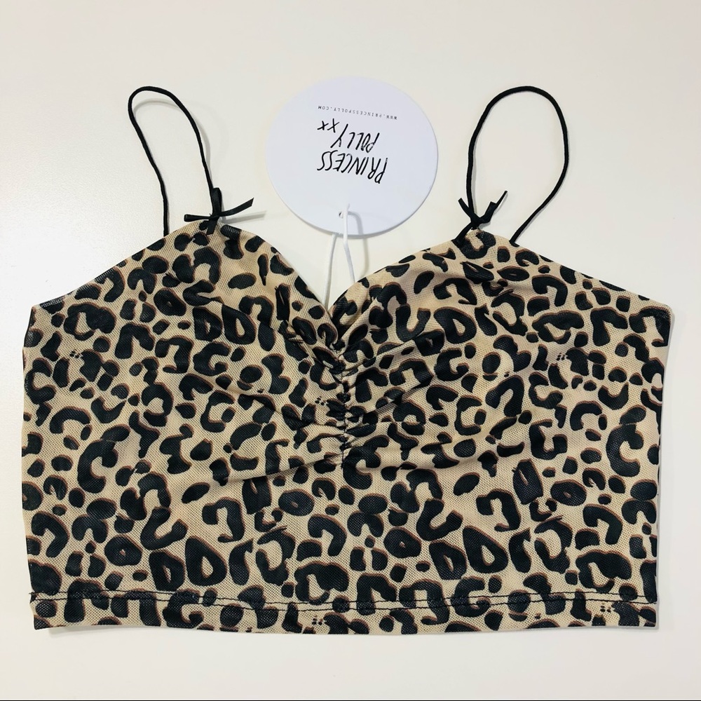 Lila crop top in leopard from Princess Polly - Picture 6 of 7
